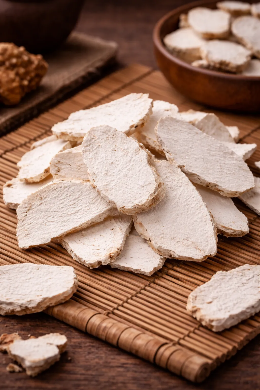 tranches de pachyme fu ling séché plante mtc drainage humidité