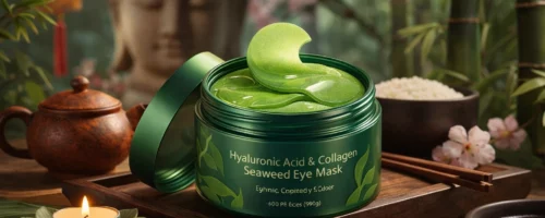 Masque Yeux Anti-Cernes & Anti-Âge – 60 Patchs Hydratants aux Algues, Collagène & Acide Hyaluronique