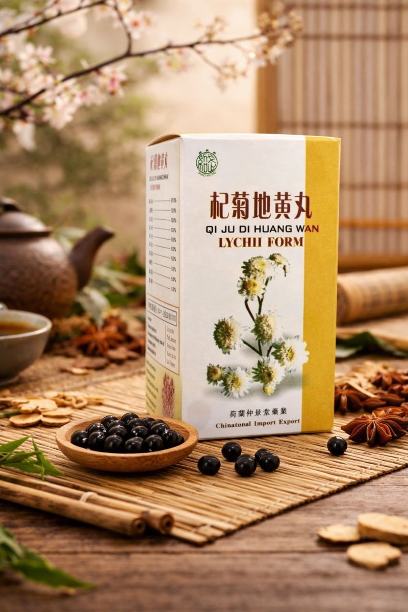 Qi Ju Di Huang Wan Lychi Form – formule chinoise traditionnelle associée au confort visuel