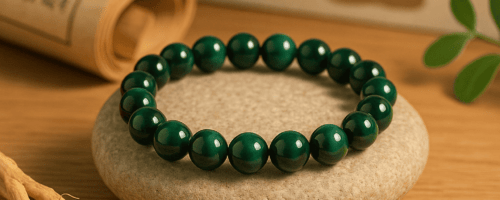 Bracelet oeil de Tigre Vert – Pierre Naturelle d’Équilibre et de Protection (MTC & Yoga)