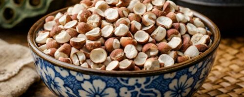 Graine d’Euryale Qiàn Shí en demi-sphères, plante MTC pour la santé féminine