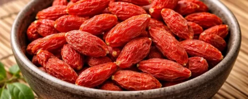 Gou Qi Zi – baies de goji séchées utilisées en Médecine Traditionnelle Chinoise