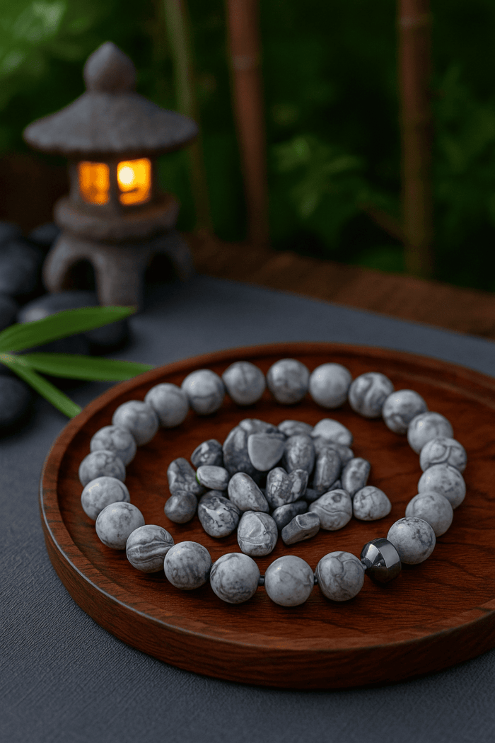 bracelet jaspe map stone