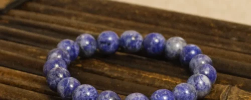 Bracelet Pierre Bleue Tachetée – Énergie des Reins & Clarté Mentale