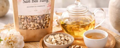 la décoction des trois blancs, mélange de plantes San Bai Tang, tisane chinoise pour la beauté de la peau et l’éclat du teint