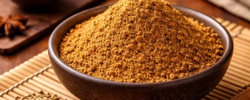 Cumin en poudre Zi Ran (孜然) en décor asiatique – épice traditionnelle pour soutenir la digestion en MTC