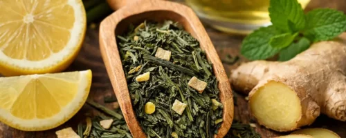 Thé Vert Gingembre Citron Bio – Énergie & Digestion