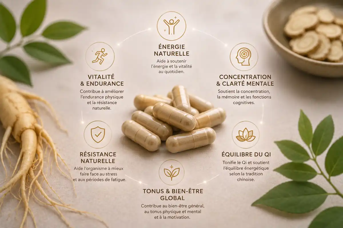 Panax Ginseng bienfaits – vitalité et endurance naturelle